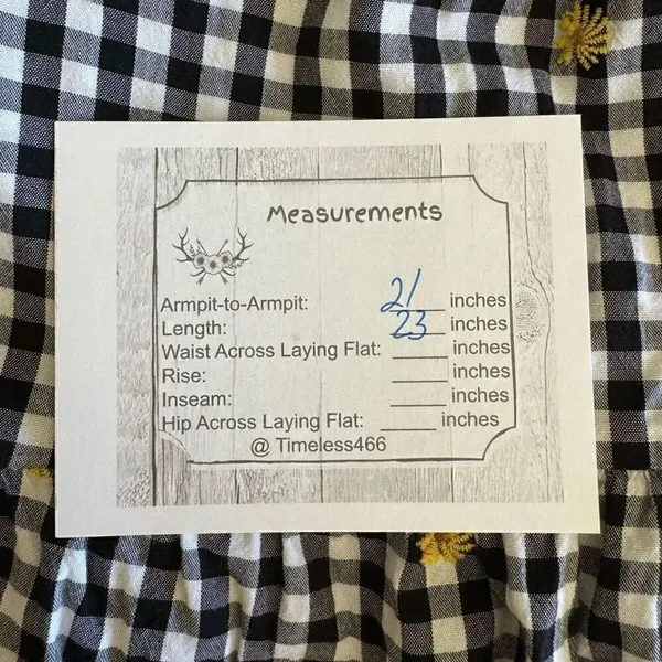 Old Navy puff sleeve black white sunflower embroidered gingham swing SZ M #2160 - Image 7