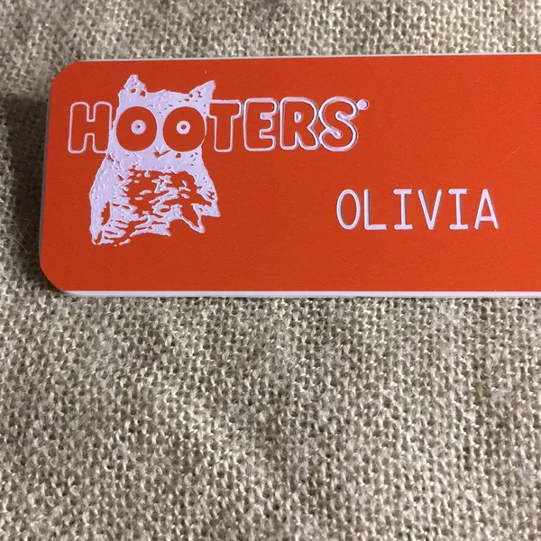 New Hooters Girl Uniform Name Tag “Olivia” Halloween Costume Accessory - Image 2