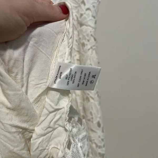 ASTR the‎ Label Lace A-Line White Midi Dress Size Small - Image 8