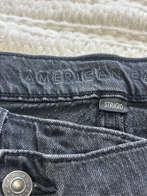 American Eagle Outfitters Charcoal Wide-Leg Jeans - Image 2