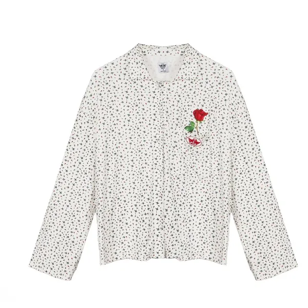Boys Lie Women's Dainty Daisy's Button‎ Down PJ Top White Floral Angel Sz S NWT - Image 3