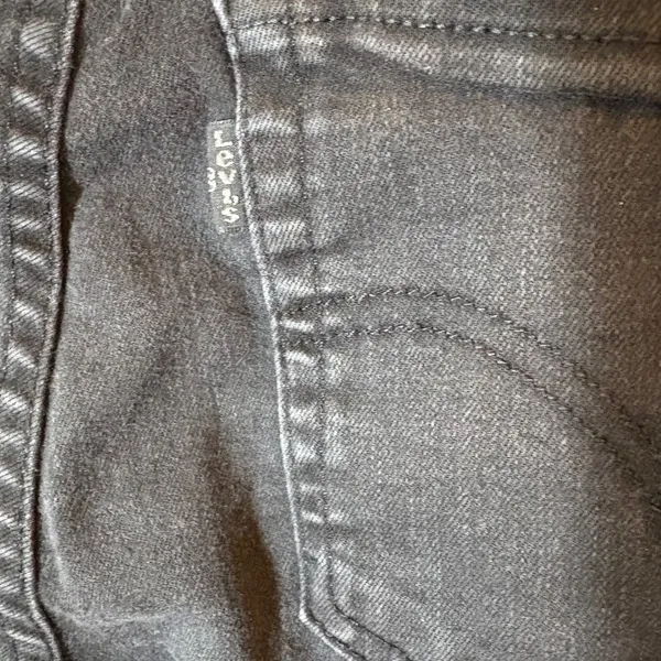 Levi's 726 Flare Black Denim Jeans‎ Size 27 - Image 6