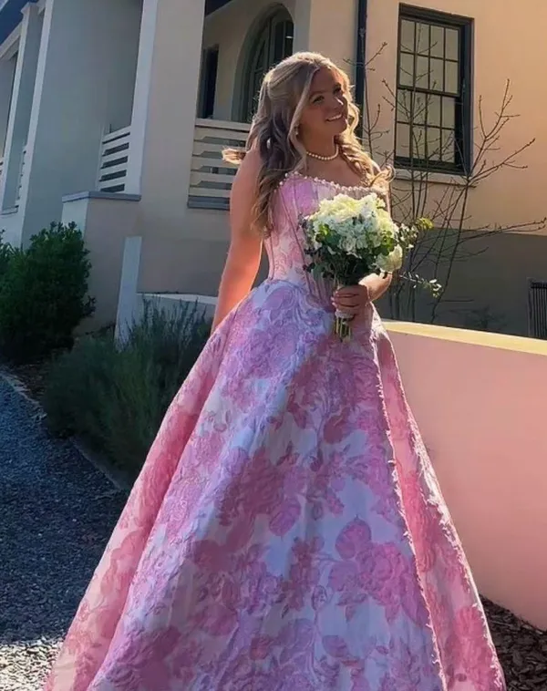 sherri hill floral ball gown - Image 3