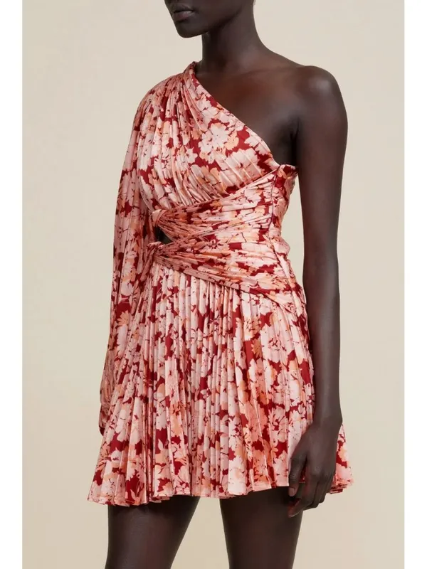 NWT Acler Auroa Floral Pleated Mini Dress Size 6 - Image 6
