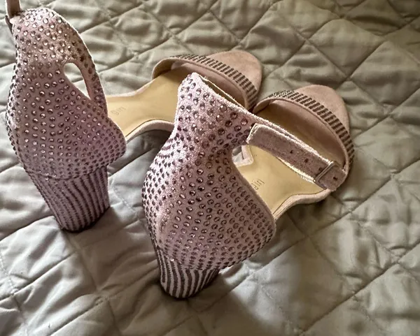 Madden Girl Purple Rhinestone Heels 10 - Image 2