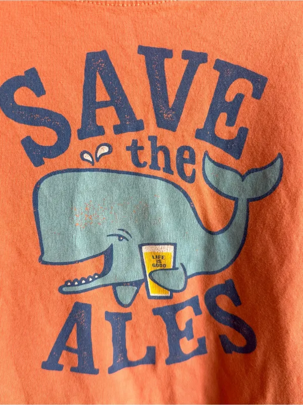 Life is Good Womens Crusher Tee Classic Fit Whale Save the Ale Size XL - Image 7