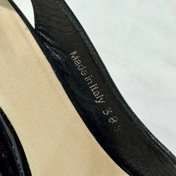 Christian Dior Black Patent Leather Peep Toe Slingback Heel Single Shoe 38.5 - Image 4