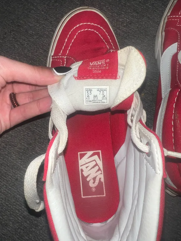 Red High-Top Vans - Image 5