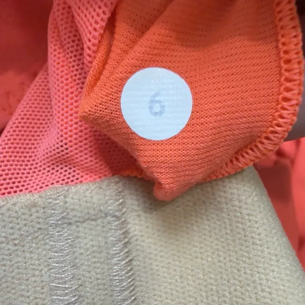 Lululemon Tank Top Women Orange Coral Racerback Athletic Workout Yoga Size 6 - Image 10