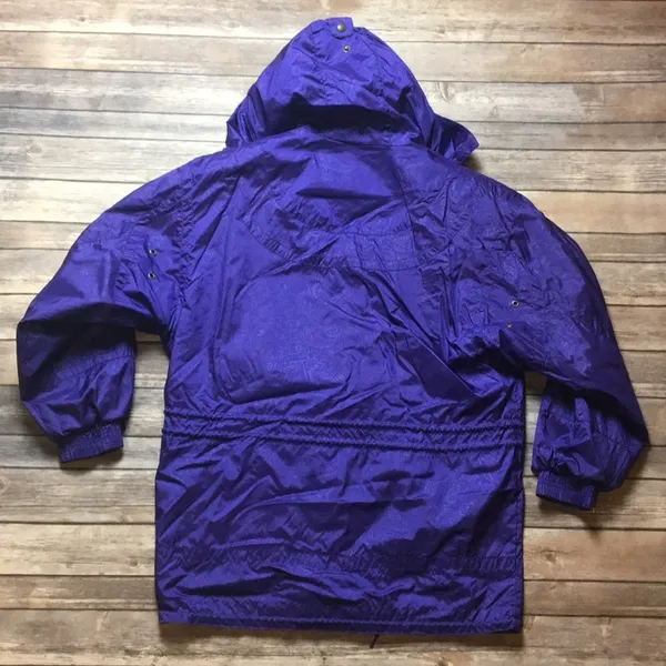 Vintage Purple Pullover Apres Ski Snow Winter Windbreaker Jacket - Image 5