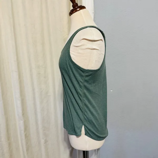 Prana Ribbed‎ Tank Top Racerback Yoga Athletic Green Sleeveless Womens Small - Image 3