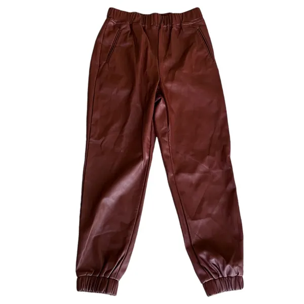 NWOT INC International Concept Faux Leather Joggers Pant High Waisted M - Image 3
