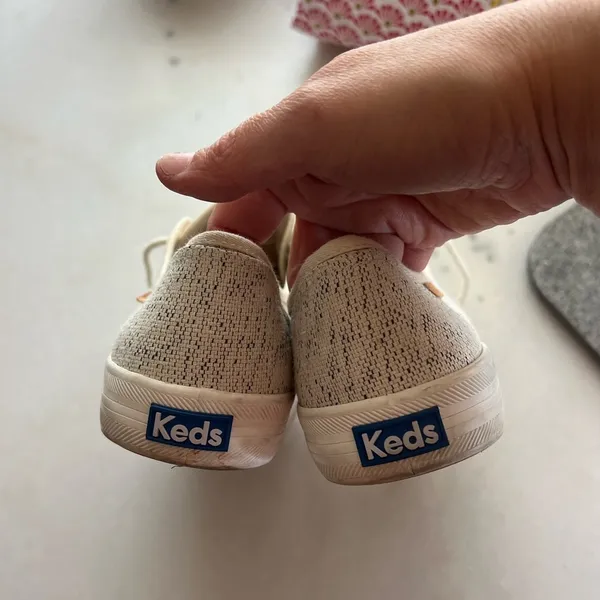 Keds woven neutral lace up sneakers sz 9 - Image 4