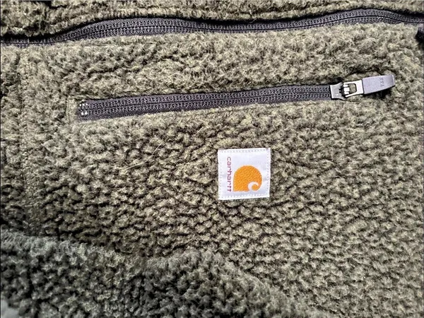 Carhartt Relaxed Fit Fleece Pullover Jacket Green Small - Image 2
