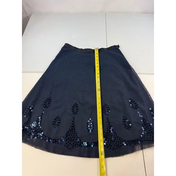 Old Navy Blue Sequin Mesh Skirt Size 1 Low Waist Party Dance‎ Special Occasion - Image 4