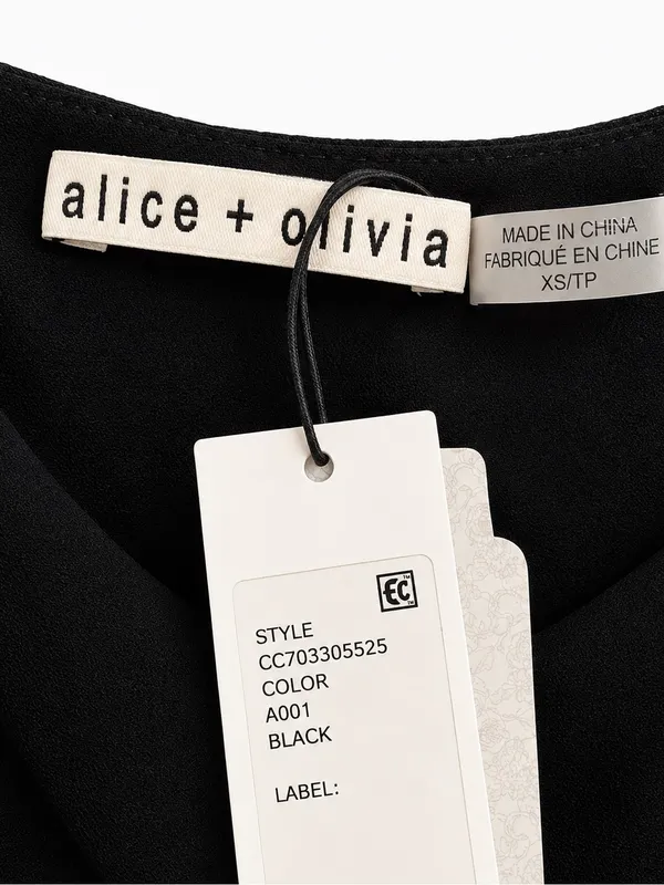 NWT Alice + Olivia Cici Goddess One Shoulder Ruched Black Mini Dress XS - Image 7