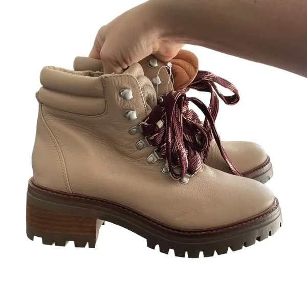 gentle souls Kenneth Cole Brooklyn 2.1‎ Combat Boots 8 Cream - Image 6