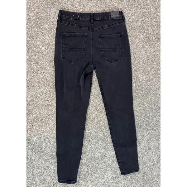 American Eagle Curvy Hi-Rise Jegging Black Skinny Jeans Womens 10 Regular - Image 2