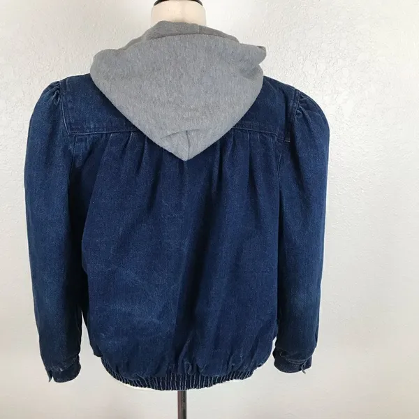 Vintage Dawn 90s denim jacket with built-in hoodie L‎ - Image 10