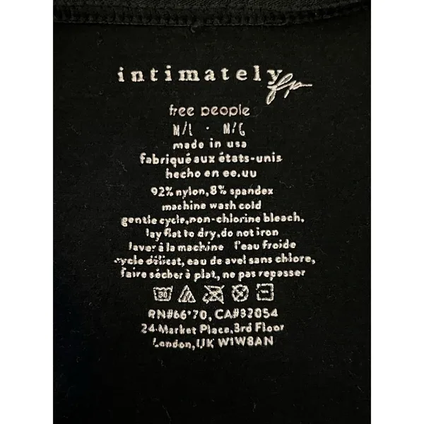 Free People Intimately Camisole Tank Top Womens M/L Black Stretch Scoop Neck - Image 6