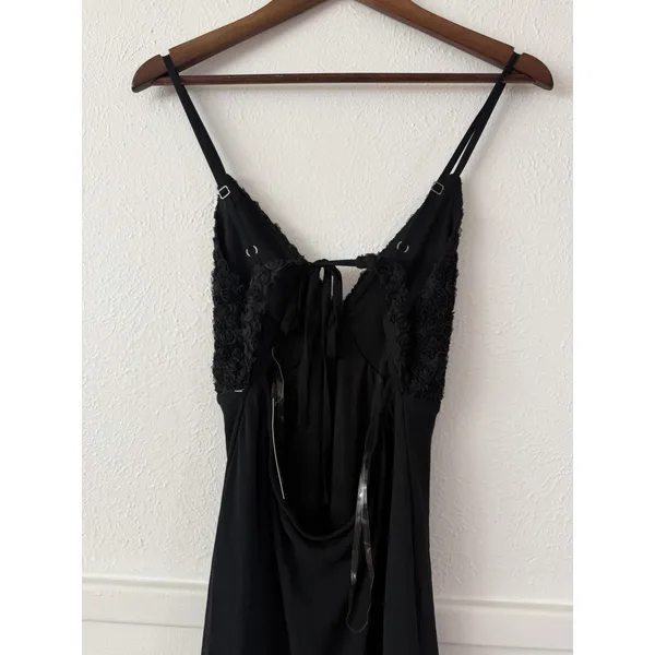 Wild Fable Black Floral Maxi Dress Open Back Tie Women’s Size S NWT - Image 10