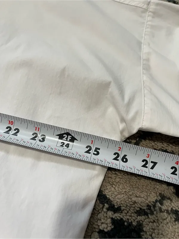 Athleta White Short Sleeve Button Up Shirt Size Medium - Image 6