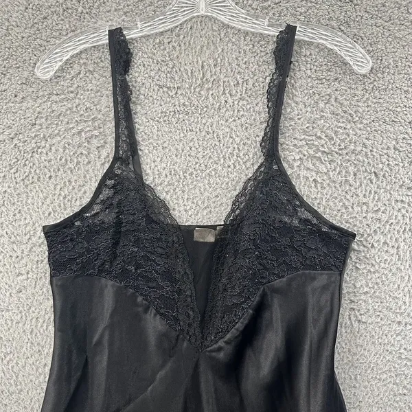 Vintage Victoria’s Secret Silky Satin Lace Mesh Maxi Gown Slip Dress Y2K‎ Size S - Image 2