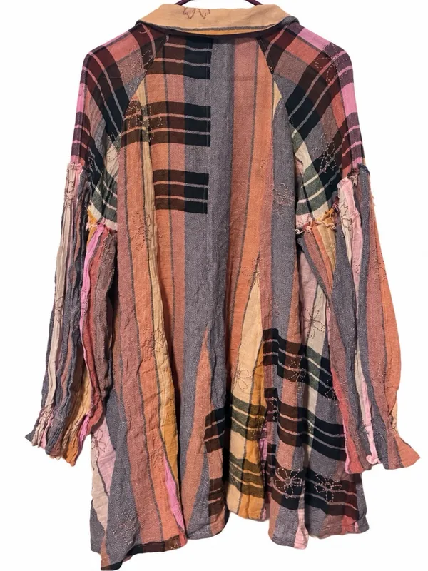 Free People Free People Mini Dress Penny Shirtdress plaid - Image 3