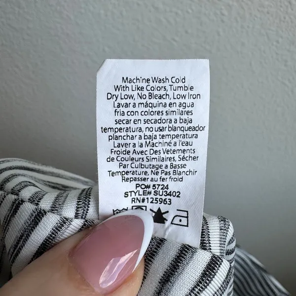 Beyond Yoga Leggings Womens Size Large Black White Stripe Full Length - Image 7