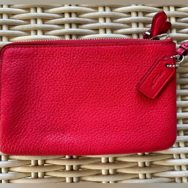 Authentic Coach F66505 Double‎ Corner Zip Wristlet in Pebble Leather - Image 5