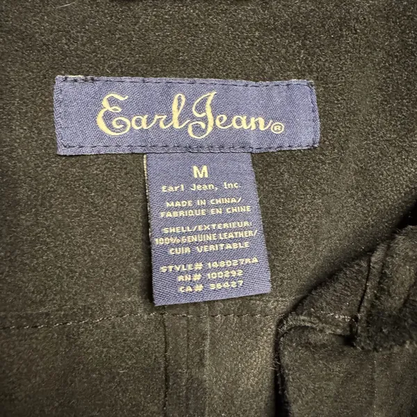 🖤 Earl Jean Vintage Black Genuine Leather Jacket Shirt‎ M✨ - Image 5