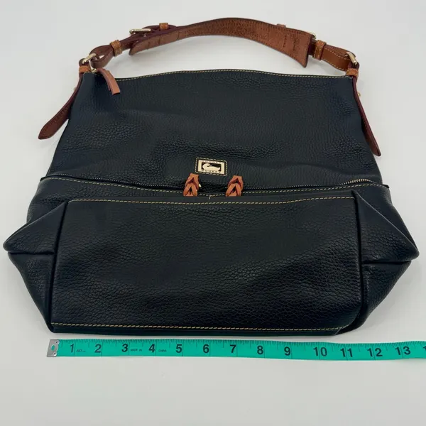 Dooney & Bourke Dillen Pocket Sac Shoulder Bag Black British Tan - Image 9