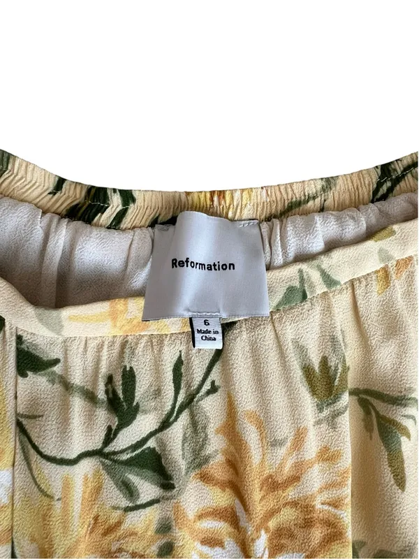 Reformation Women’s Lisette Top Gemma Maxi Skirt Honeyglow Floral Yellow Set 6 - Image 12