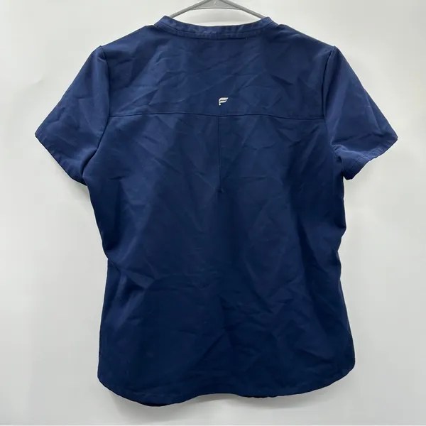 Fabletics Method 2-Pocket Scrub Top in Navy Blue Size S - Image 6