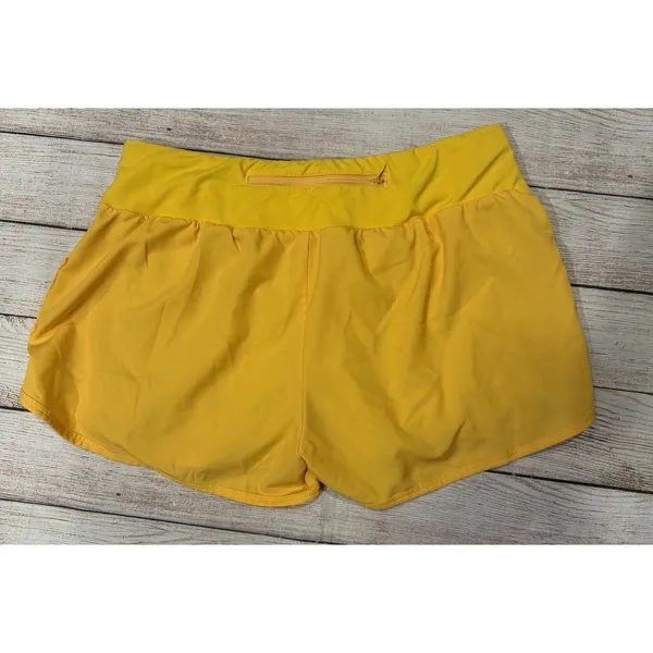 Senita Athletics Women's Yellow Athletic Gym Running Shorts Size Medium - Image 3
