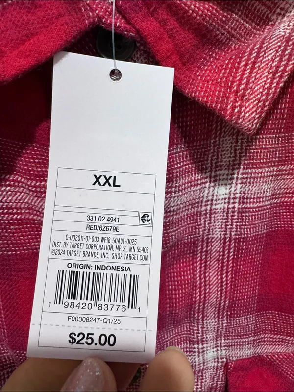 Wild Fable Women’s Red Plaid Button-Up Shirt- size XXL - Image 4
