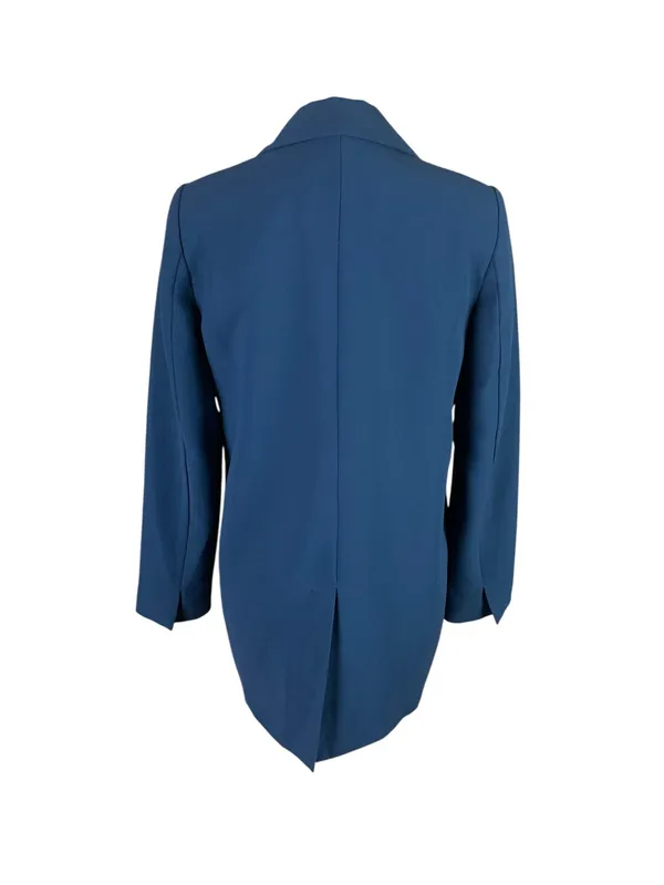Zara Teal Double‎ Breasted Blazer XS Tailored Office Career Business Jacket - Image 3