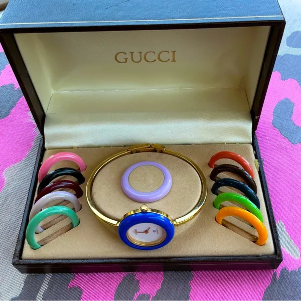 NICE GUCCI bangle watch set 💜🩵💙❤️🤎💗💛💚 - Image 13