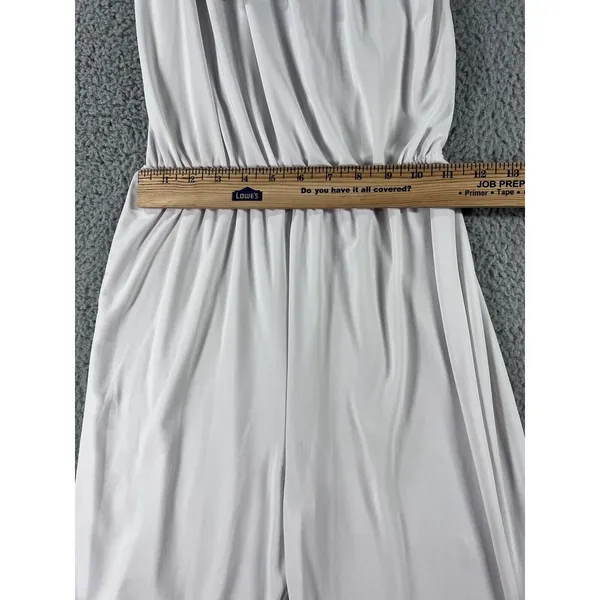 Women Romper Jumpsuit Medium‎ High Waist Wide Leg Formal Elegant Ruffle Stretch - Image 6