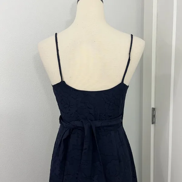 Anthropologie Hutch XS Navy Blue Alden Wrap Lace Floral Maxi Dress - Image 14