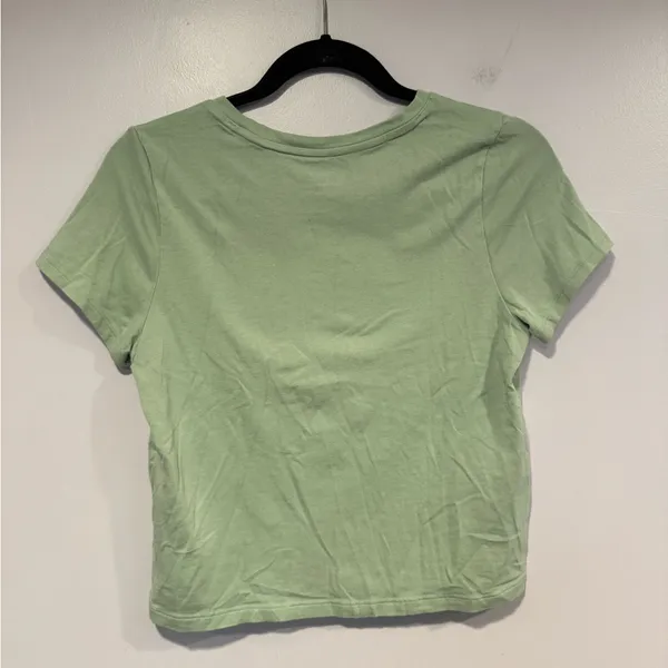 Muted green soft crop old navy short‎ sleeve - Image 3