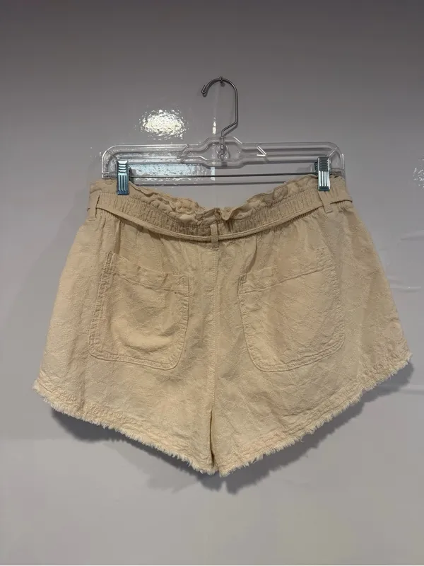 Cream Drawstring Diamond pattern American‎ Eagle Shorts - Image 4