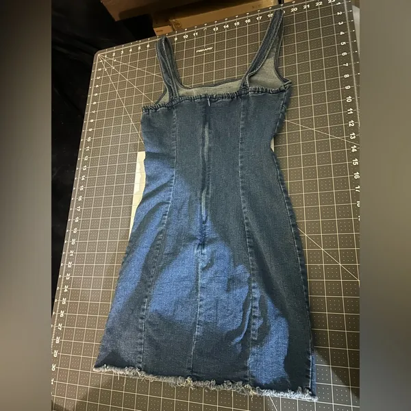 SHEIN Denim Blue Mini Dress - Image 4