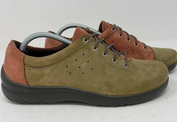 Klogs Leather Nubuck Lace Up Myra Sneakers Womens Size 7 Red Green - Image 5