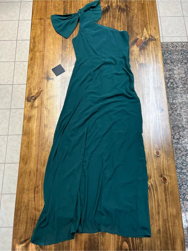 Lulus Revel in the Moment Emerald Green One-Shoulder Maxi Dress Size Large NWT - Image 13