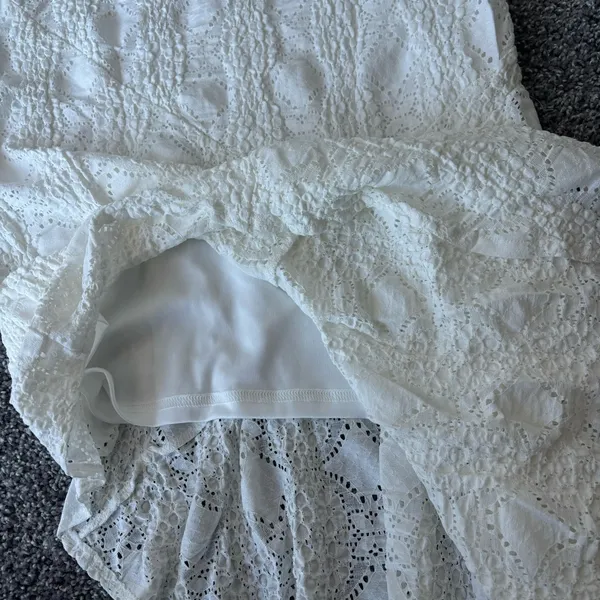 Peppermayo White Crochet Maxi Dress - Image 4