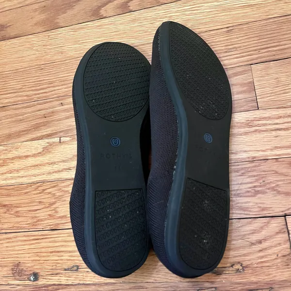 Rothy's The Point Black Pointed Toe Flats Size 11 Insoles Missing Slip On - Image 9