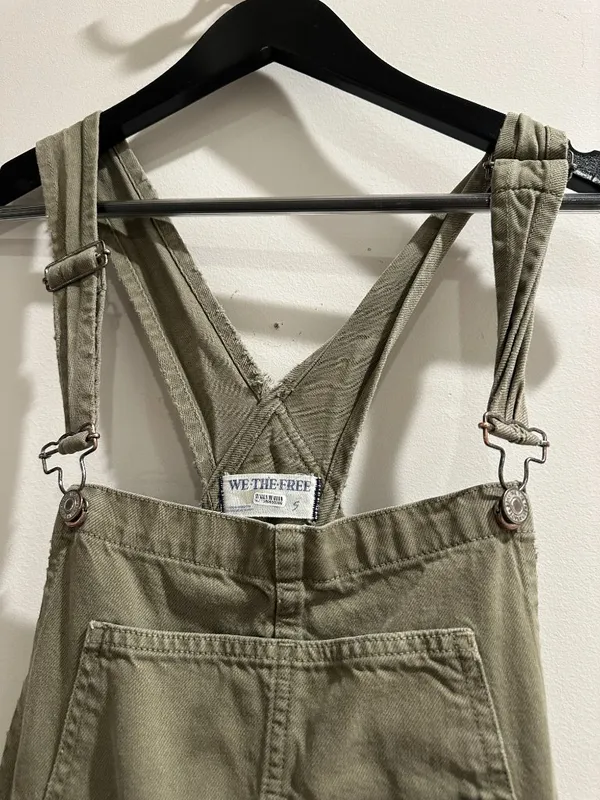 FREE PEOPLE Ziggy Shortall in Wash Army Green Size Small - Image 5