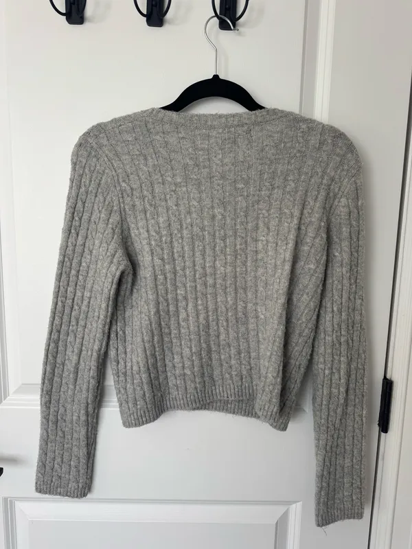 Mango Grey Knit Sweater - Image 2