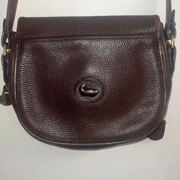 ✨Vintage Dooney & Bourke Awl Leather Compartment Flap Brown Bag✨ - Image 4